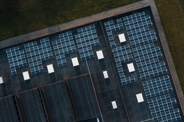 istock Aerial view of a photovoltaic system 1433065020