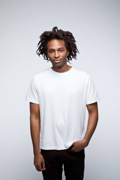 istock Potrait of confident man in white t-shirt 1433065779