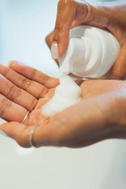 istock woman hands with foam cleanser 1433067200