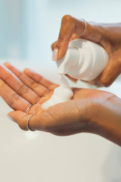 istock woman hands with foam cleanser 1433067205