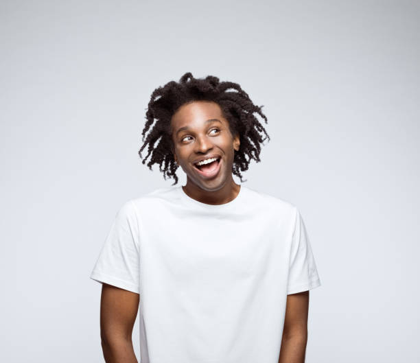 istock Potrait of surprised man in white t-shirt 1433067314