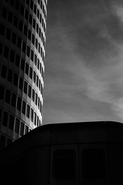 istock Vertical shot of an ancient building in black and white 1433068267