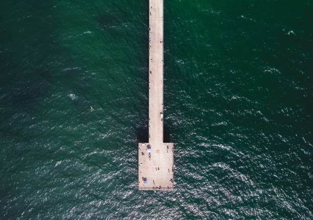 istock Top view of the pier over the beach 1433071727