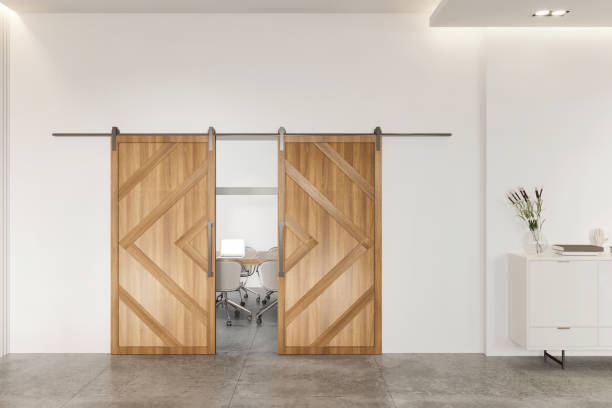 Sliding wooden door