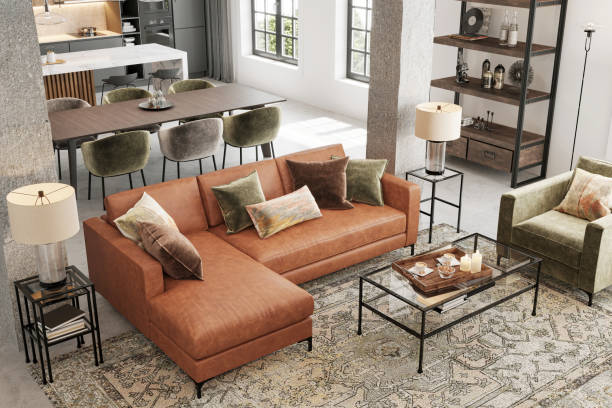 istock Modern apartment living room interior 1433072574