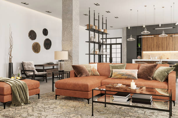 istock Modern apartment living room interior 1433072612