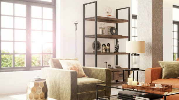 istock Modern apartment living room interior 1433072620