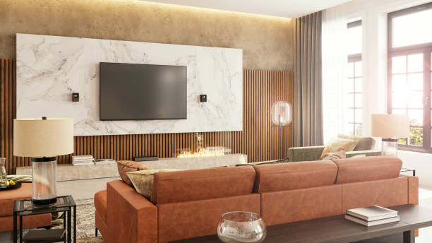 istock Modern apartment living room interior 1433072628