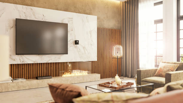 istock Modern apartment living room interior 1433072630