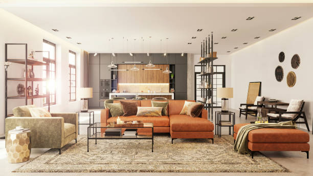 istock Modern apartment living room interior 1433072654