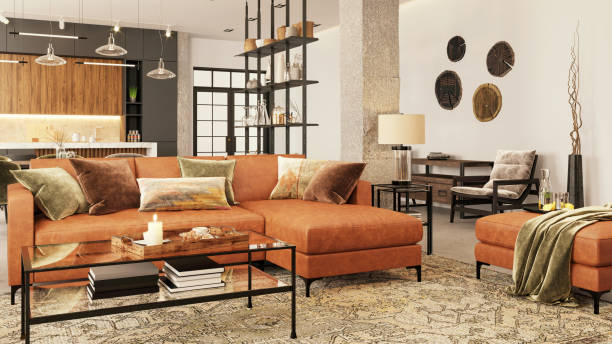 istock Modern apartment living room interior 1433072665
