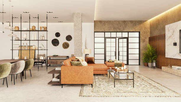 istock Modern apartment living room interior 1433072683