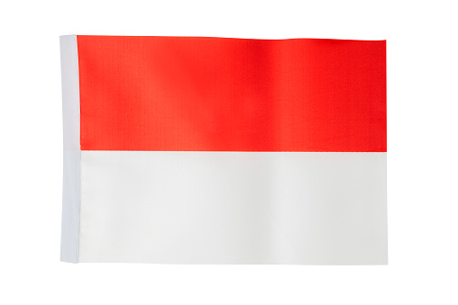 Indonesian national flag isolated over white background