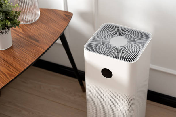 istock Air purifier in living room, dust protection 1433073218