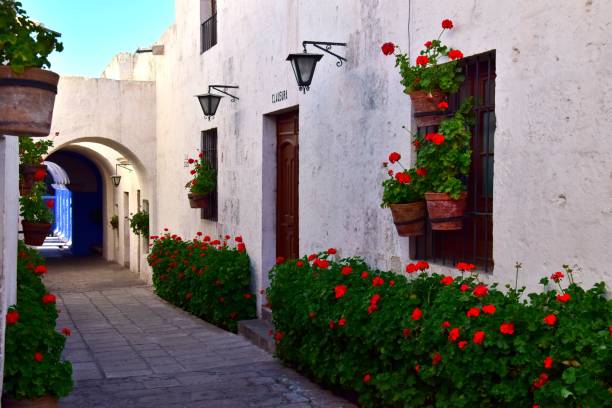 페루의 식민지 건축 - santa catalina monastery 뉴스 사진 이미지