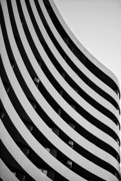 istock Monochrome vertical shot of the Gemini Residence, Denmark 1433076557