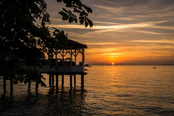 istock Beautiful view of sunset over Bregenz, Vorarlberg, Austria. 1433076892