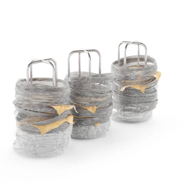 istock Metal wires isolated on a white background 1433080841