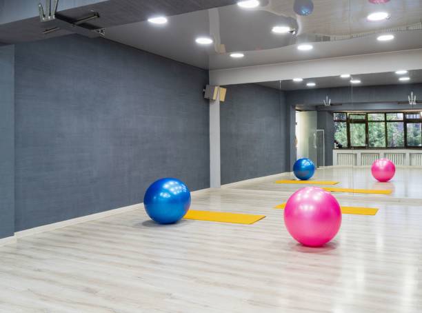 istock Exercise balls in the sports complex. 1433081508