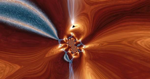 istock Illustration design of the Black hole in the space 1433081871
