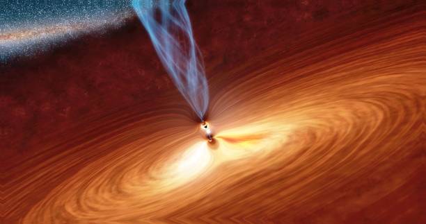 istock 3d render design of the Black hole in the space 1433081872