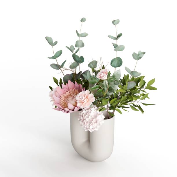 istock White kink vase with flowers isolated in white background 1433082777
