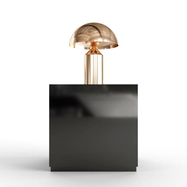 istock 3D rendering of a nightstand with a lamp isolated on a white background 1433083173