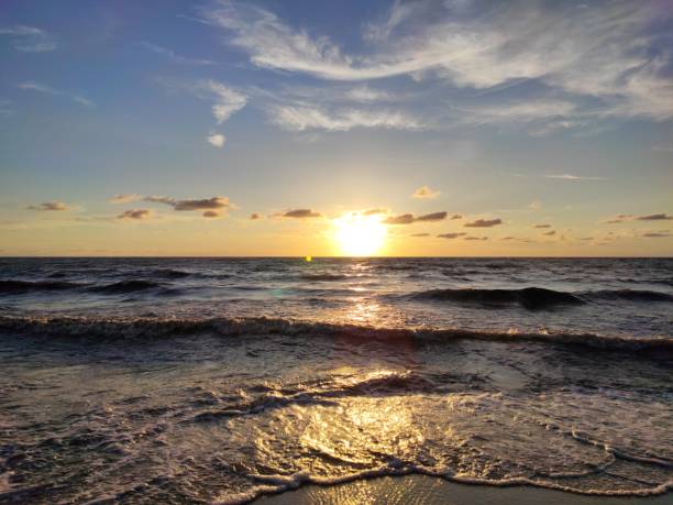 istock Beautiful sunset over the sea 1433083573