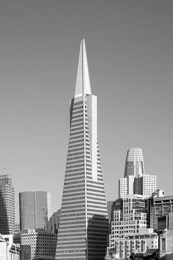 San Francisco, USA - May 18, 2022: Transamerica building in San Francisco.