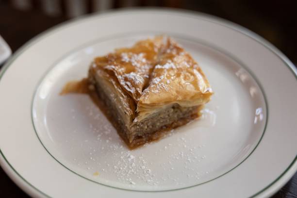 istock Piece of dessert in white plate 1433088681