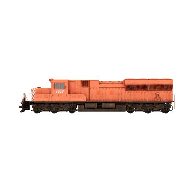 istock Red 3d rendered scale model of a train against a white background 1433088783