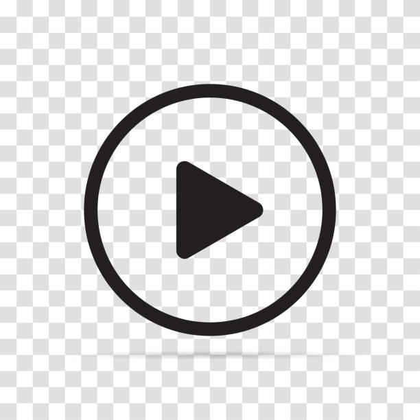 ilustraciones, imágenes clip art, dibujos animados e iconos de stock de icono del botón reproducir sobre un fondo transparente. - juegos