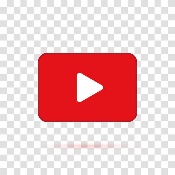 Play button icon on a transparent background. Vector illustration in HD very easy to make edits. youtube stock illustrations