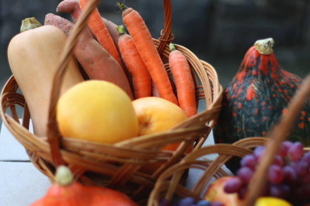 istock Baskets with Autumnal Produce 1433091370