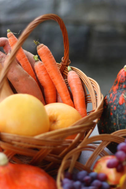 istock Baskets with Autumnal Produce 1433091371