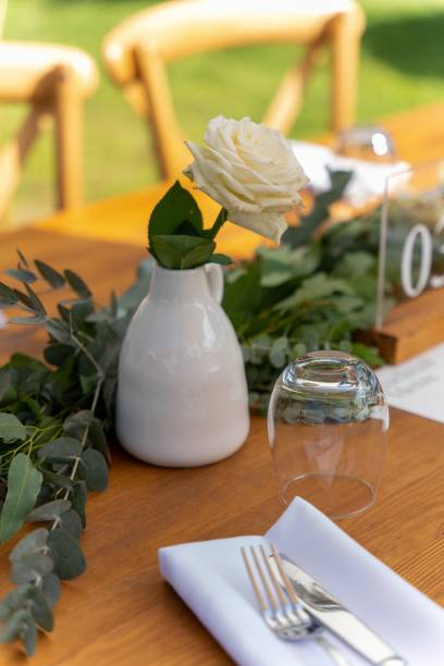 istock Details of table arrangement for outdoors celebration 1433093070