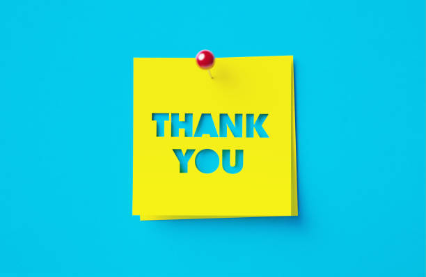 istock Thank You Written Cut Out Yellow Adhesive Notes Sitting Over Blue Background 1433095845
