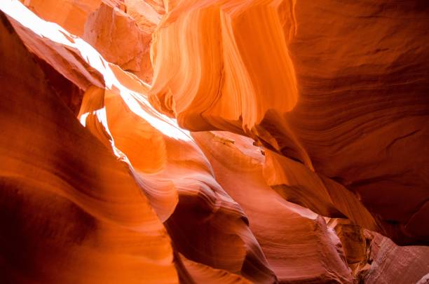 istock Red sandstone texture of the Lower Antelope canyon - great for a background 1433096468