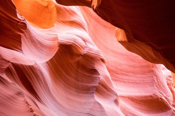 istock Red sandstone texture of the Lower Antelope canyon - great for a background 1433096488