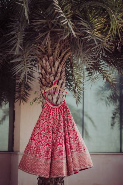 istock Indian bridal wedding lehnga dress 1433097438