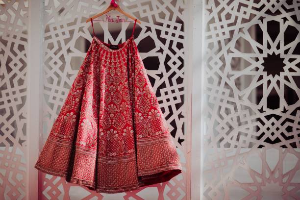 istock Indian bridal wedding lehnga dress 1433097448