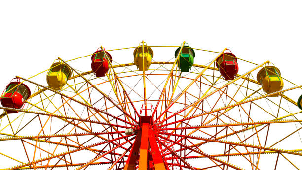 istock Attraction (carousel) ferris wheel (isolated)  on a white background. Moscow,Russia 1433109813