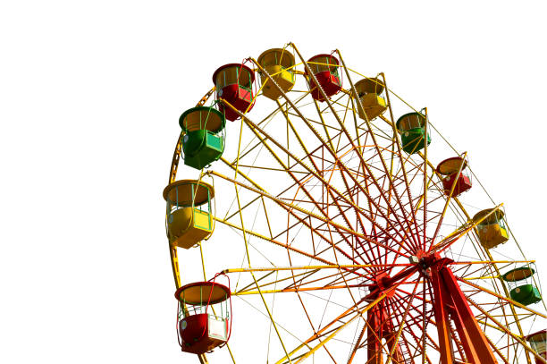 istock Attraction (carousel) ferris wheel (isolated)  on a white background. Moscow,Russia 1433109922