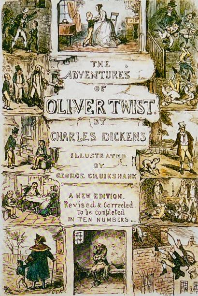 Oliver Twist by Charles Dickens Illustration from 19th century. charles dickens stock illustrations