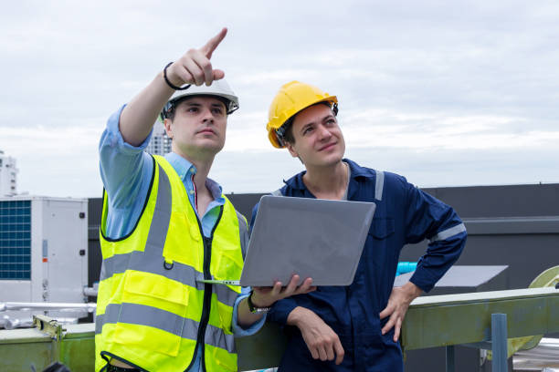 istock Industrial engineer work on site. engineer visit and inspection site engineer at industrial site. Inspector engineer check and working on site 1433114662