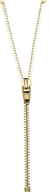 istock Metal zipper isolated on white. Vertical banner design 1433116221