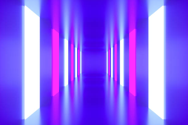 istock 3d empty room tunnel corridor with neon lights abstract modern architecture background 1433122541
