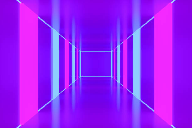 istock 3d empty room tunnel corridor with neon lights abstract modern architecture background 1433122581