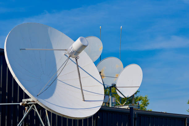 Telecommunication Satellite Dishes stock photo