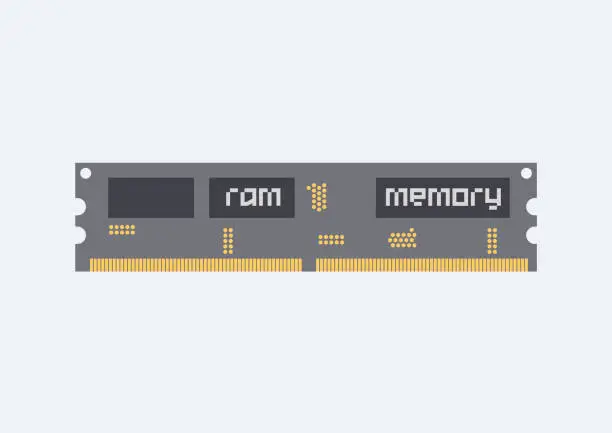 Vector illustration of Computer memory